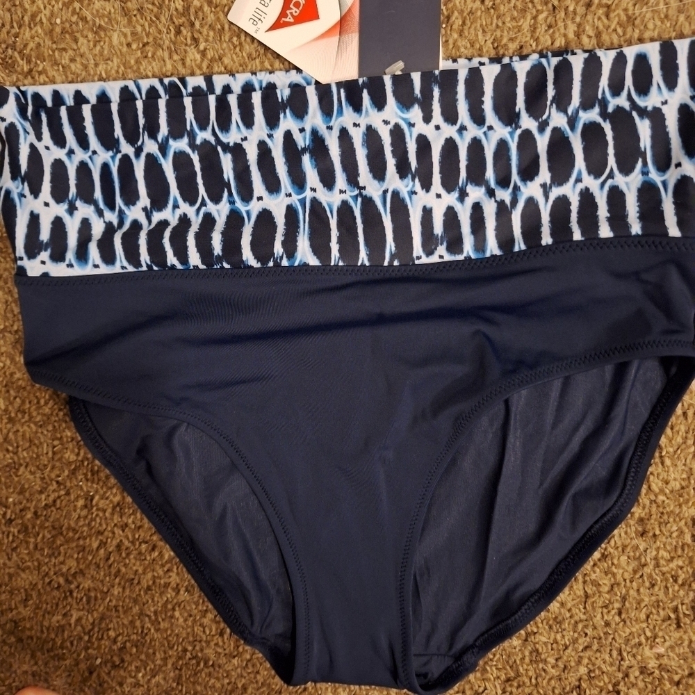 Blue Bikini Swim Bottoms Size Small NWT